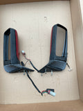 Daimler Jaguar XJ40 Door Wing Mirrors x2 set with Flamenco Red CFH Covers 93-94 Models