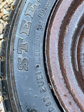 Brian James 12” Steel Trailer wheels & tyres x4 155/70 R12 5 STUD 140MM PCD, NO OFFSET spares or repairs
