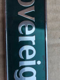 Jaguar X300 Sovereign boot badge Green back with silver lettering