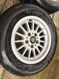 Daimler JAGUAR XJ40 BMW 15” SPOKE alloy wheels x4 15x7J 5x120pcd with tyres 225/60/15