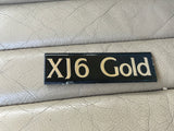 Jaguar XJ40 XJ6 Gold Boot Lid Badge- cut down/ damaged