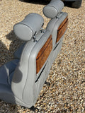 Daimler JAGUAR X300 X305 LFJ Nimbus Grey Heated electric Leather Front Seats with Walnut Picnic Tables left & right