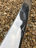 Daimler Jaguar X300 rear bumper Centre chrome stainless trim piece. Minor damage present, as photographed.
