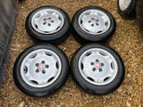 Jaguar X300 X308 XJ40 16” Dimple alloy wheels and tyres x4 8Jx16