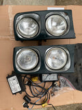 Jaguar XJ40 Quad Lamps set BRG HFB British Racing Green surrounds & BFM lamp Modules