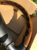 Jaguar X308 XJ8 XJR XK8 Warm Charcoal Black Half Wood And Leather Steering Wheel