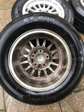 Daimler JAGUAR XJ40 BMW 15” SPOKE alloy wheels x4 15x7J 5x120pcd with tyres 225/60/15