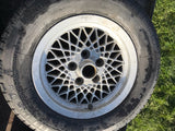 Daimler JAGUAR series 1,2,3 XJS XJ40 15” Lattice Cross Spoke alloy wheels x5 15x6.5J 5x120.65 pcd CBC2469