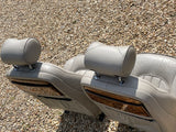 Daimler JAGUAR X300 X305  AGD OATMEAL Heated electric Leather Front Seats with Walnut Picnic Tables left & right
