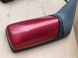 Daimler Jaguar XJ40 Door Wing Mirrors x2 set with Flamenco Red CFH Covers 93-94 Models