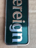 Jaguar X300 Sovereign boot badge Green back with silver lettering