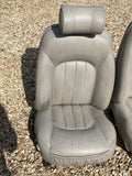 Daimler JAGUAR X300 X305  AGD OATMEAL Heated electric Leather Front Seats with Walnut Picnic Tables left & right