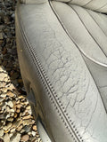 Daimler JAGUAR X300 X305  AGD OATMEAL Heated electric Leather Front Seats with Walnut Picnic Tables left & right