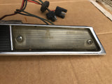 Jaguar XJS pre facelift reversing number plate lights trunk boot lid chrome plinth