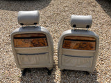 Daimler JAGUAR X300 X305  AGD OATMEAL Heated electric Leather Front Seats with Walnut Picnic Tables left & right