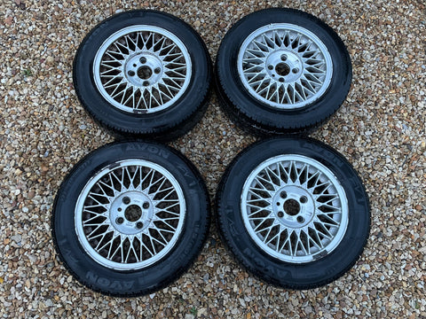 Saab 900 9000 Lattice Cross Spoke Ronal 4x alloy wheels 15”