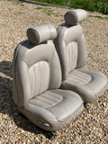 Daimler JAGUAR X300 X305  AGD OATMEAL Heated electric Leather Front Seats with Walnut Picnic Tables left & right