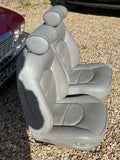 Daimler JAGUAR X300 X305 LFJ Nimbus Grey Heated electric Leather Front Seats with Walnut Picnic Tables left & right