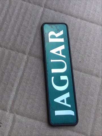 Jaguar X300 boot badge Green back with silver lettering