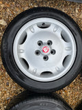 Jaguar X300 X308 XJ40 16” Dimple alloy wheels and tyres x4 8Jx16