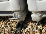 Daimler JAGUAR X300 X305 LFJ Nimbus Grey Heated electric Leather Front Seats with Walnut Picnic Tables left & right