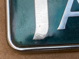 Jaguar X300 (Sovereign spec) boot badge Green back with silver lettering