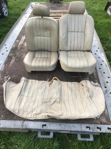 Jaguar Series 3 III Leather Front Seats Doeskin AEE