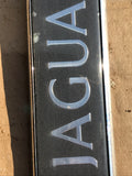 Jaguar XJ40 boot badge Dark grey back with silver lettering