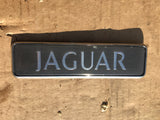 Jaguar XJ40 boot badge Dark grey back with silver lettering