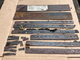 Jaguar XJS 3.6 Metal clamp bracket set for Under Bonnet Hood Liner insulation- average rusted condition.