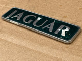 Jaguar X300 (Sovereign spec) boot trunk badge Green back with silver lettering