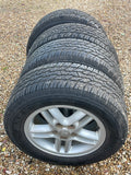 Land Range Rover P38a Discovery 2 18” Hurricane Alloy Wheels 8Jx18 4x matched set of good ALL TERRAIN TYRES