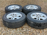 Land Range Rover P38a Discovery 2 18” Hurricane Alloy Wheels 8Jx18 4x matched set of good ALL TERRAIN TYRES