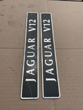 Jaguar XJ12 XJ40 XJ81 XJS X305 6.0 V12 Inlet Manifold engine top enamel plaque badge set