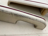 Jaguar XJ40 Daimler 86-92 XJR Leather Door Card set of four Magnolia with Cherry Red Piping