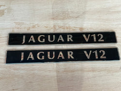 Jaguar XJ12 XJ40 XJ81 XJS X305 6.0 V12 Inlet Manifold enamel badge set