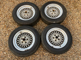 JAGUAR XJS Le Mans 16” 7J Lattice Cross Spoke alloy wheels x4 16x7J 5x120.65PCD ET28.5 CBC6175