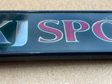 Jaguar X300 XJ6 XJ SPORT boot trunk badge Green back with silver/ Red lettering