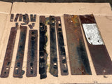 Jaguar XJS 3.6 Metal clamp bracket set for Under Bonnet Hood Liner insulation- average rusted condition.
