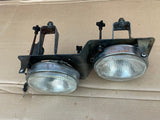 Jaguar XJ40 left quad lamp assembly frame and lights (no bezel surround). RHD