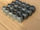Daimler Jaguar XJS X300 X308 XK8 XJ40 short steel open ended/ Tapered ends for steel wheels, Wheel Nuts set x20
