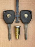 NOS NEW Jaguar XJ40 86-89 early models door lock barrel with 2x keys
