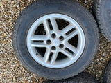Land Range Rover P38a Discovery 2 18” Hurricane Alloy Wheels 8Jx18 4x matched set of good ALL TERRAIN TYRES