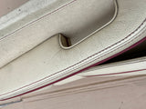 Jaguar XJ40 Daimler 86-92 XJR Leather Door Card set of four Magnolia with Cherry Red Piping