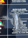 Jaguar XJ40 Under Bonnet Warning Label Sign
