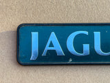 Jaguar X300 boot badge Green back with silver lettering