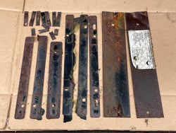 Jaguar XJS 3.6 Metal clamp bracket set for Under Bonnet Hood Liner insulation- average rusted condition.
