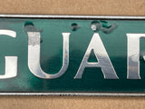 Jaguar X300 (Sovereign spec) boot trunk badge Green back with silver lettering