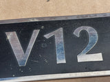 Jaguar XJ12 XJ40 XJ81 XJS X305 6.0 V12 Inlet Manifold engine top enamel plaque badge set