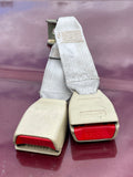 Jaguar X300 94-96 models Rear seat Right side Seat belt Twin Buckle/ clasp/ receiver AGD Oatmeal